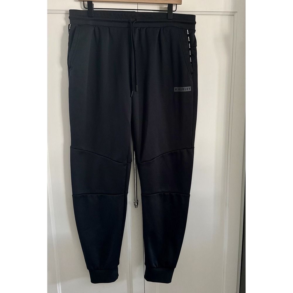 Hurley Joggers Elastic Waist Drawstring Knee Panel Sweatpants Size XL